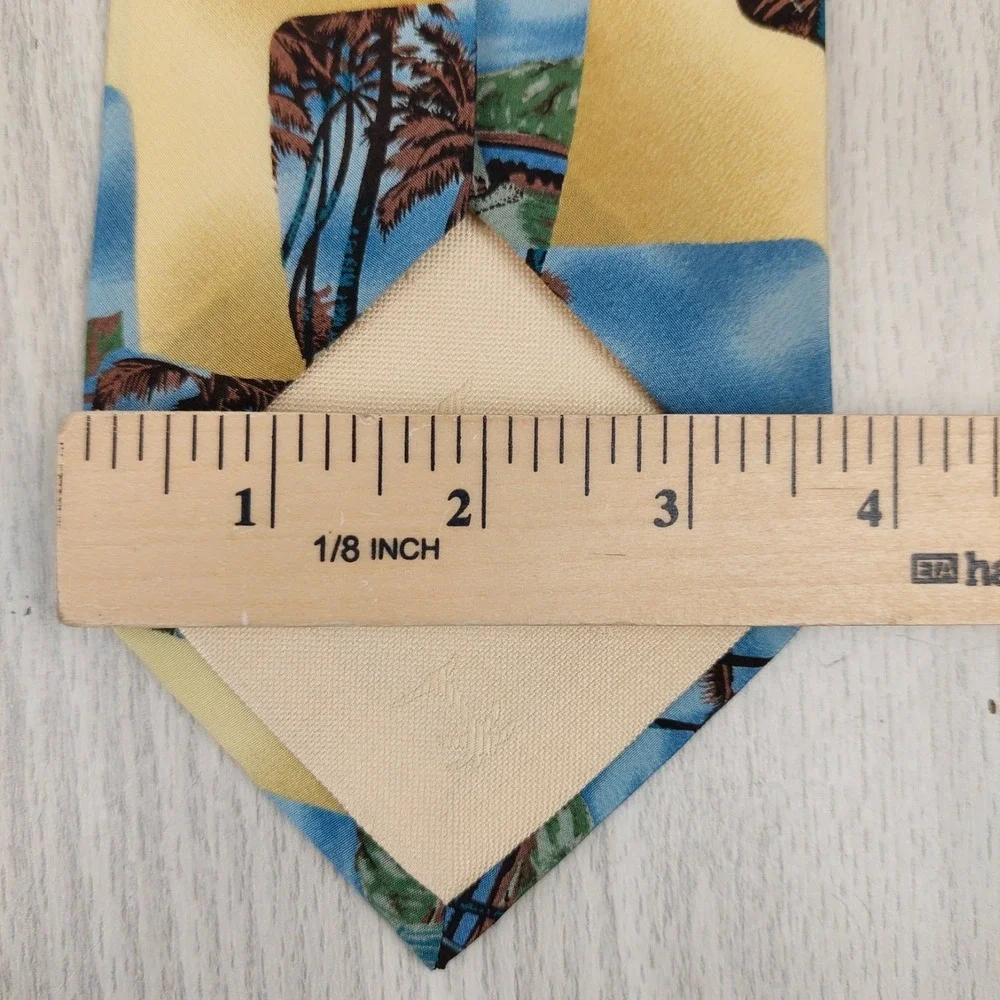 Tommy Bahama Necktie Tie‎ Silk Tropical Palm Tree Hawaiian Beach Vacation Travel